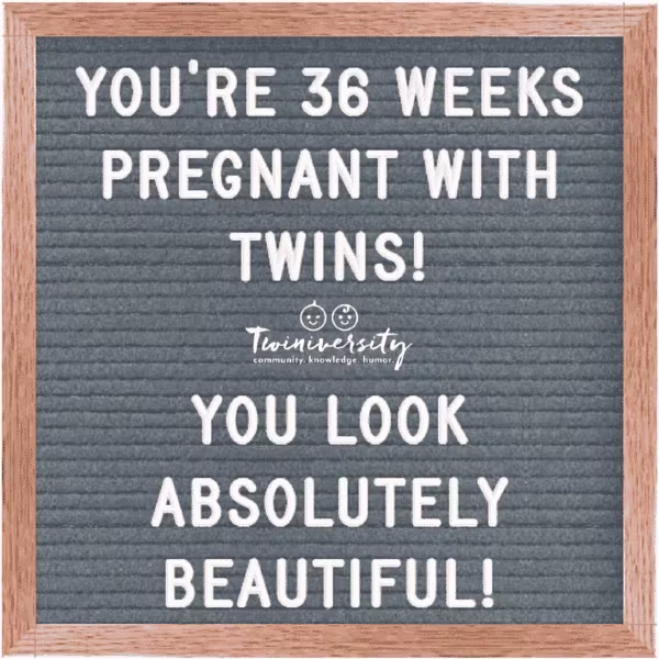 36 weeks pregnant with twins