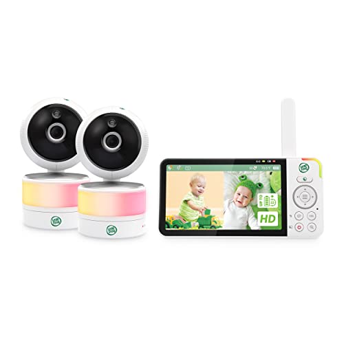 LeapFrog LF915-2HD Baby Monitor, 2 Cameras, 5” 720p Screen, 360° Pan-Tilt-Zoom, Color Night Vision, Night Light, Two-Way Intercom, Secured Transmission No WiFi LeapFrog LF915-2HD Baby Monitor, 2 Cameras, 5” 720p Screen, 360° Pan-Tilt-Zoom, Color Night Vision, Night Light, Two-Way Intercom, Secured Transmission No WiFi