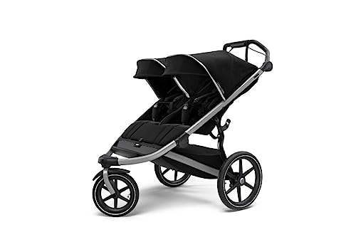 Thule Urban Glide 2 Jogging Stroller, Black/Silver Frame, Double Thule Urban Glide 2 Jogging Stroller, Black/Silver Frame, Double