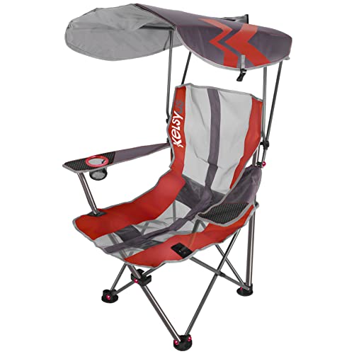 SwimWays Kelsyus Original Foldable Canopy Chair for Camping, Tailgates, and Outdoor Events, Grey/Red SwimWays Kelsyus Original Foldable Canopy Chair for Camping, Tailgates, and Outdoor Events, Grey/Red