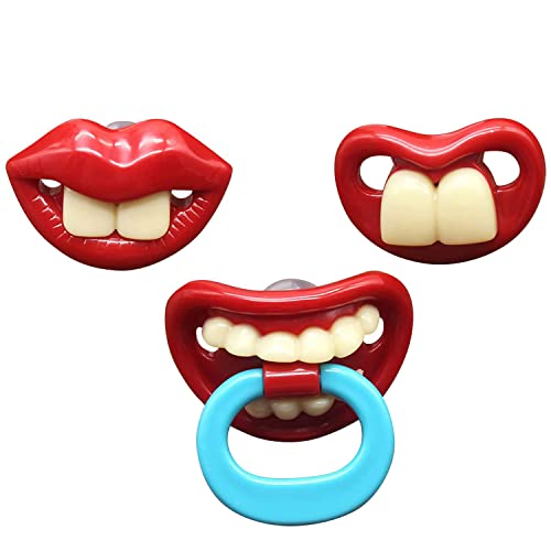 GEMLON Funny Baby Pacifier, Soft Silicone Dummy Nipple Teethers Teeth Pacifier Set Child Soother GEMLON Funny Baby Pacifier, Soft Silicone Dummy Nipple Teethers Teeth Pacifier Set Child Soother