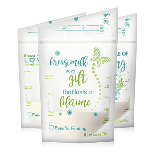 Evenflo Feeding Advanced Breast Milk Storage Bags for Breastfeeding - 5 Ounces (25 Count) Evenflo Feeding Advanced Breast Milk Storage Bags for Breastfeeding - 5 Ounces (25 Count)