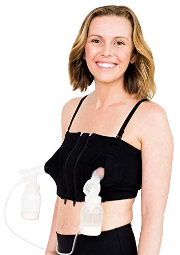 Simple Wishes Signature Hands Free Pumping Bra, Patented, Black, X-Small/Large Simple Wishes Signature Hands Free Pumping Bra, Patented, Black, X-Small/Large