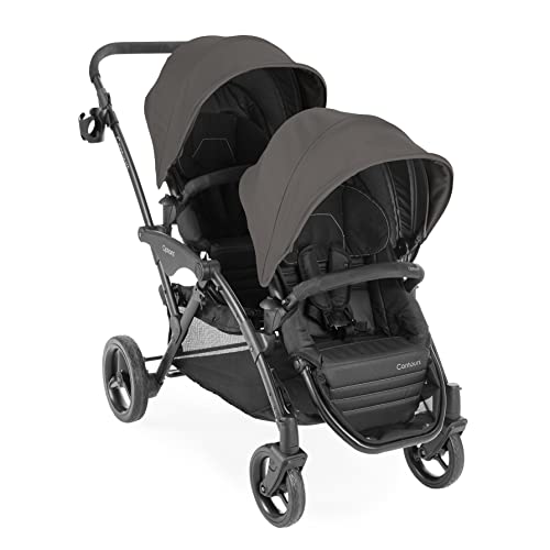 Contours Options V2 Lightweight Inline Tandem Double Stroller with Reversible Seats, Infant and Toddler Stroller, Twin Stroller – Greige (Greige) Contours Options V2 Lightweight Inline Tandem Double Stroller with Reversible Seats, Infant and Toddler Stroller, Twin Stroller – Greige (Greige)