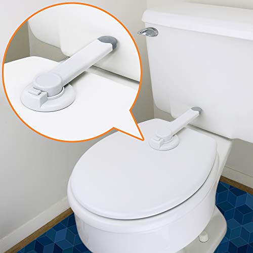 Toilet Lock Child Safety - Ideal Baby Proof Toilet Seat Lock with 3M Adhesive | Easy Installation, No Tools Needed | Fits Most Toilet Seats - White (1 Pack) Toilet Lock Child Safety - Ideal Baby Proof Toilet Seat Lock with 3M Adhesive | Easy Installation, No Tools Needed | Fits Most Toilet Seats - White (1 Pack)