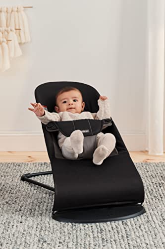 BabyBjörn Bouncer Balance Soft, Cotton, Black/Dark Gray