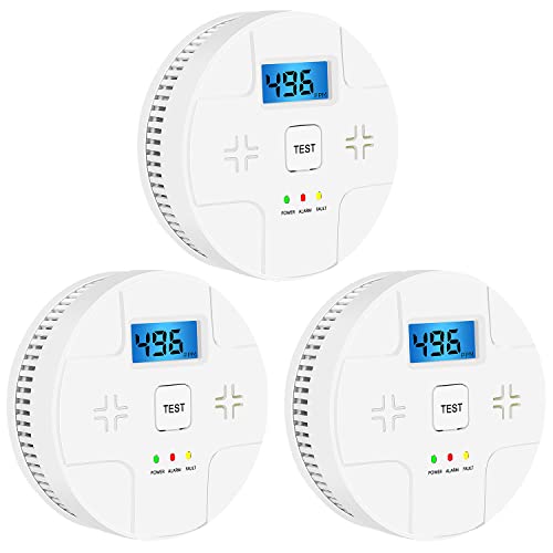 3 Pack Combination Smoke Carbon Monoxide Alarm Detector Battery Operated, Portable Smoke and Co Alarm for Home Bedroom Travel,Easy to Install 3 Pack Combination Smoke Carbon Monoxide Alarm Detector Battery Operated, Portable Smoke and Co Alarm for Home Bedroom Travel,Easy to Install