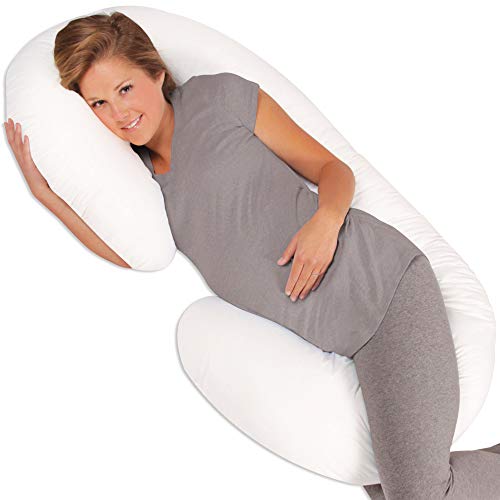 Leachco Snoogle Chic Supreme Pregnancy/Maternity Pillow with 100% Sateen Cotton Cover in Soothing White, 1 Count (Pack of 1) Leachco Snoogle Chic Supreme Pregnancy/Maternity Pillow with 100% Sateen Cotton Cover in Soothing White, 1 Count (Pack of 1)