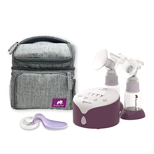 Rumble Tuff EZ Express with Peak Enhanced Waveform Technology | Closed System Electric Breast Pump | Virtual Pumping Support with Lactation Consultant | Carrying Tote | Manual Pump| Lightweight| Quiet Rumble Tuff EZ Express with Peak Enhanced Waveform Technology | Closed System Electric Breast Pump | Virtual Pumping Support with Lactation Consultant | Carrying Tote | Manual Pump| Lightweight| Quiet