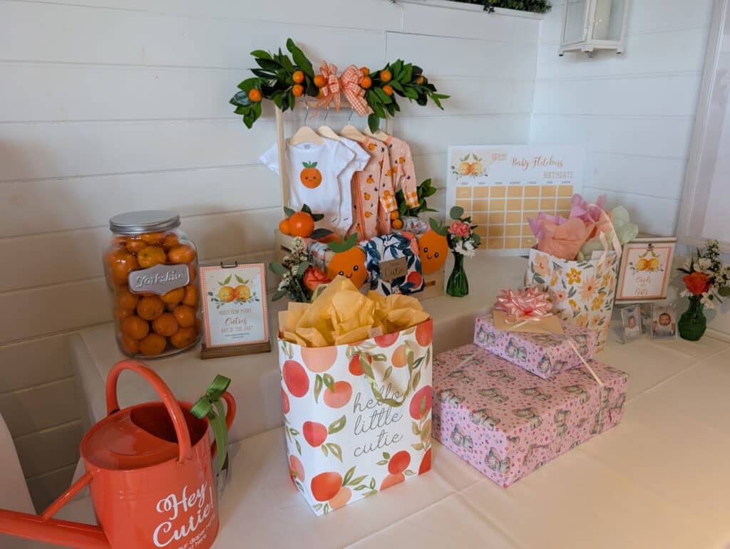 two little cuties twin shower theme