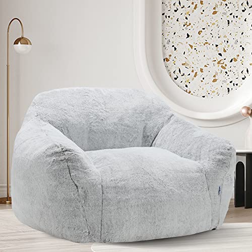 Homguava Giant Bean Bag Chair,Bean Bag Sofa Chair with Armrests, Bean Bag Couch Stuffed High-Density Foam, Plush Lazy Sofa Comfy Chair,Large BeanBag Chair for Adults in Livingroom,Bedroom (Light Grey) Homguava Giant Bean Bag Chair,Bean Bag Sofa Chair with Armrests, Bean Bag Couch Stuffed High-Density Foam, Plush Lazy Sofa Comfy Chair,Large BeanBag Chair for Adults in Livingroom,Bedroom (Light Grey)