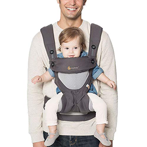 Ergobaby 360 All-Position Baby Carrier with Lumbar Support (12-45 Pounds), Carbon Grey, Cool Air Mesh Ergobaby 360 All-Position Baby Carrier with Lumbar Support (12-45 Pounds), Carbon Grey, Cool Air Mesh