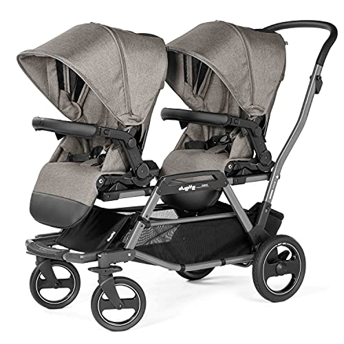 Peg Perego Duette Piroet - Double tandem Stroller - compatible with Primo Viaggio infant car seats - Made in Italy - Atmosphere (Grey) Peg Perego Duette Piroet - Double tandem Stroller - compatible with Primo Viaggio infant car seats - Made in Italy - Atmosphere (Grey)