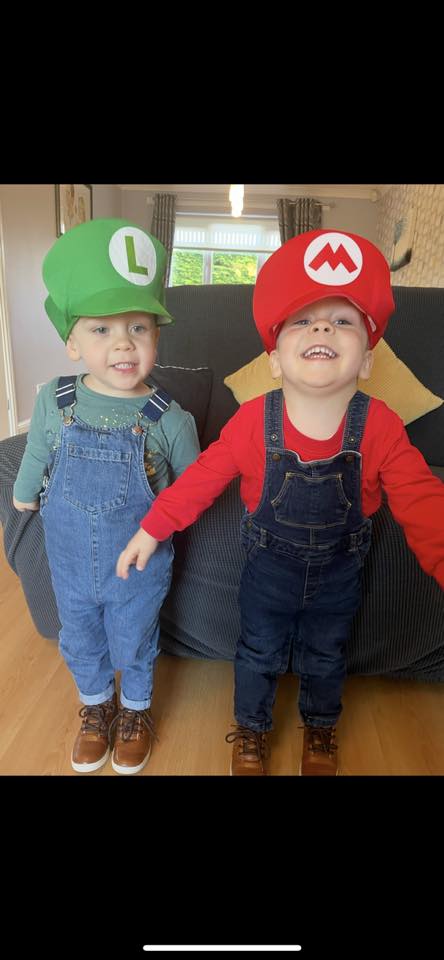 Mario and Luigi twin boys halloween costume