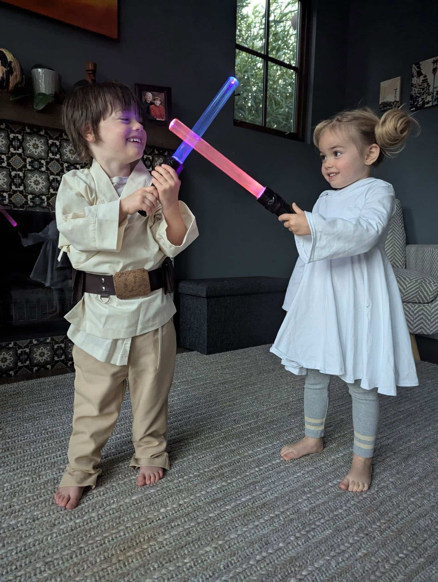 Princess Leah and Luke Skywalker Twins Halloween costume