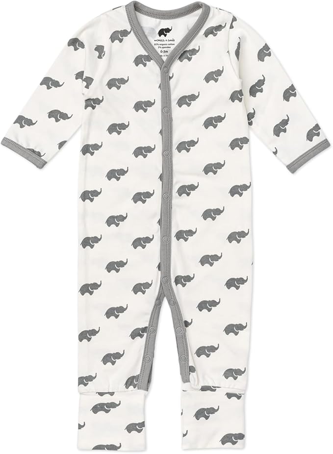 Monica and Andy preemie button up onesie