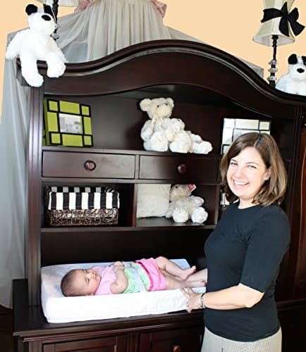 newborn stage with twins contour changing pad