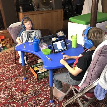 remote learning space