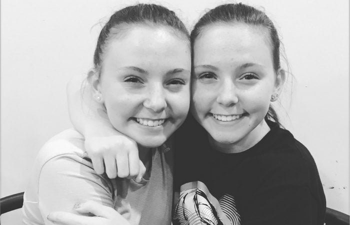 Identical twin girls