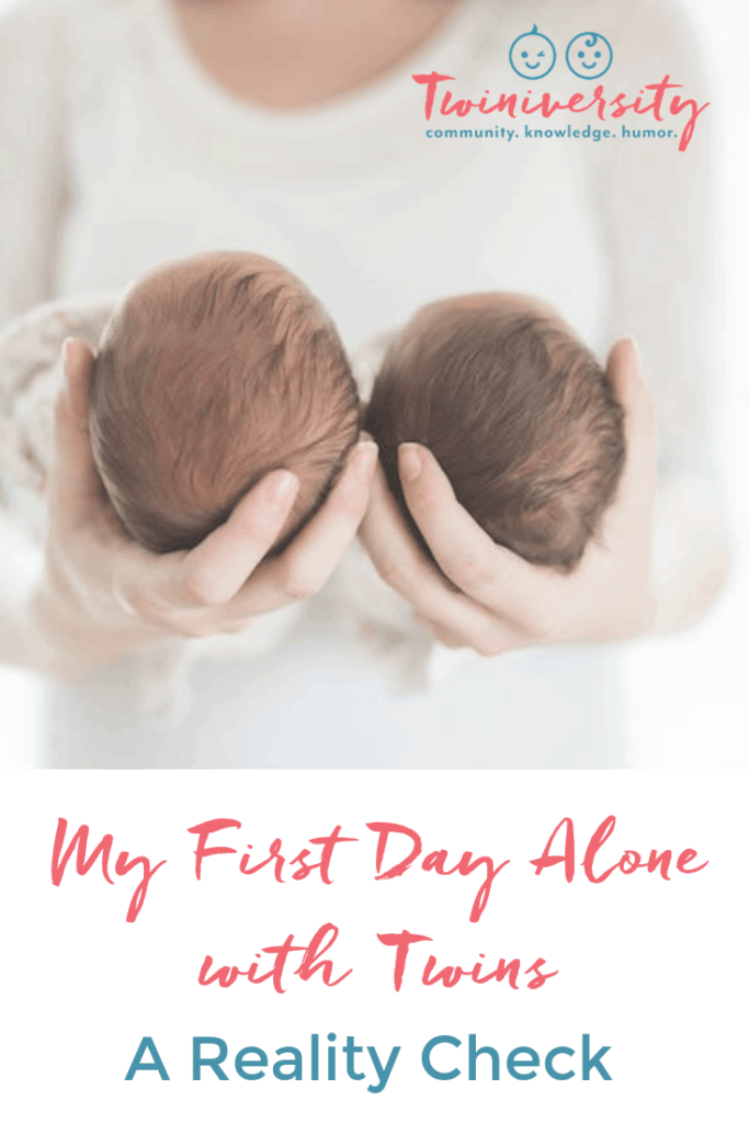 first day alone with twins