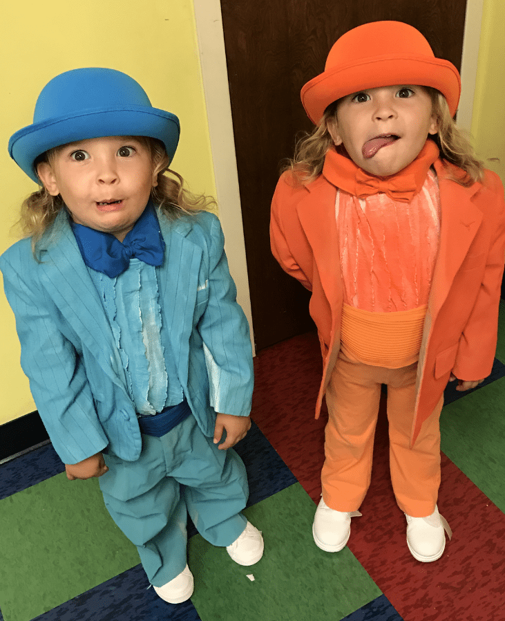 twin boys dressed as the characters from dumb and dumber