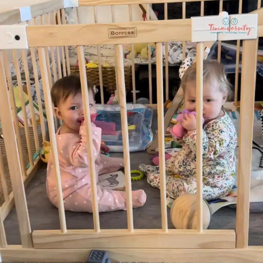 Playpens are a must when you have twins